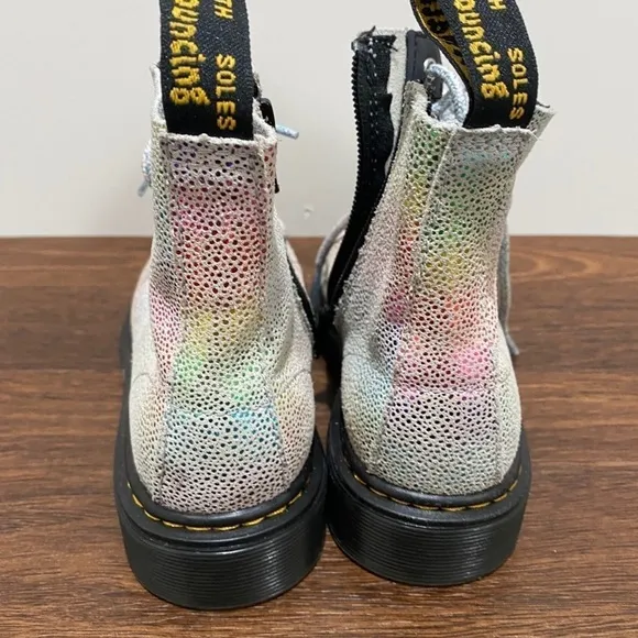 JUNIOR 1460 PASCAL IRIDESCENT LACE UP BOOTS dr martens