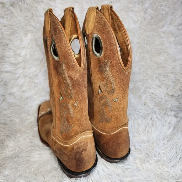 Justin Bent Rail Sand Western Cowgirl Boots