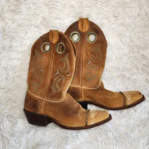 Justin Bent Rail Sand Western Cowgirl Boots