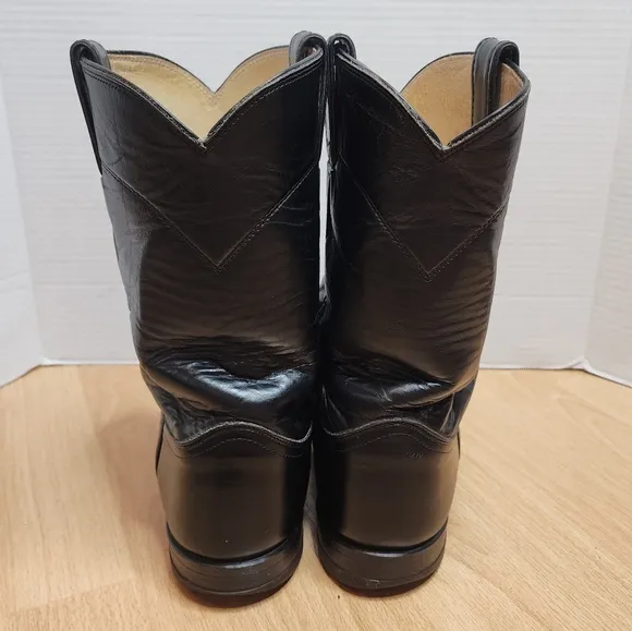 Justin Boots Black Cowboy Boots Men's size 8.5D