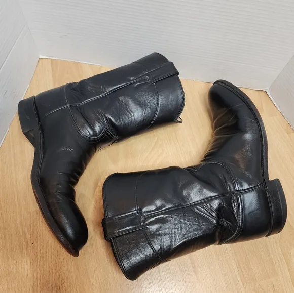 Justin Boots Black Cowboy Boots Men's size 8.5D