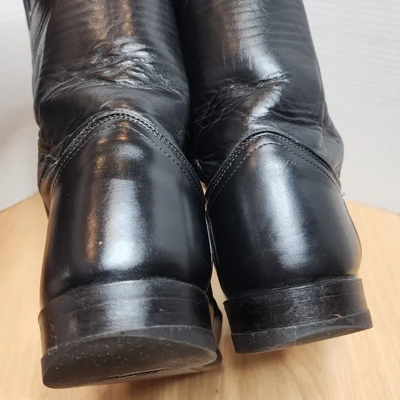 Justin Boots Black Cowboy Boots Men's size 8.5D