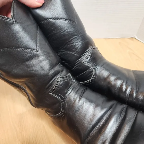 Justin Boots Black Cowboy Boots Men's size 8.5D