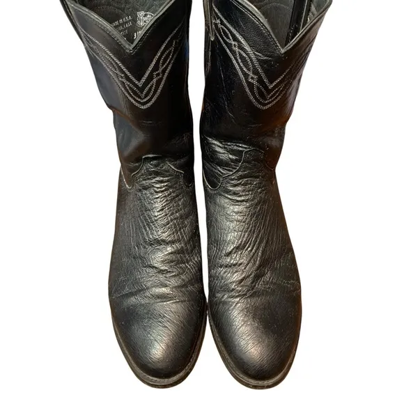 JUSTIN Exotic Smooth Ostrich Leather Cowboy Western Boots