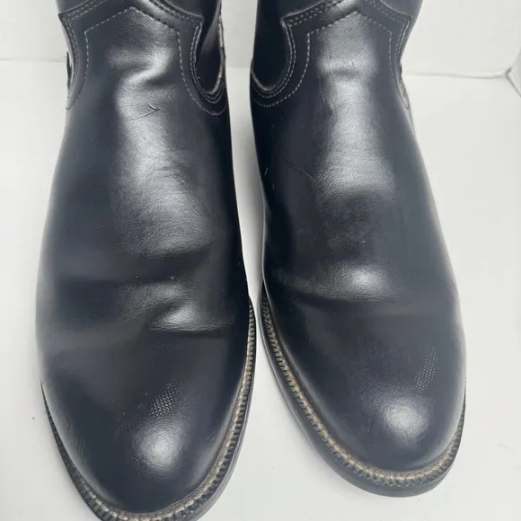 Justin Men’s Size 13EE Black Leather JB3000 Roper Western Workwear Cowboy Boots