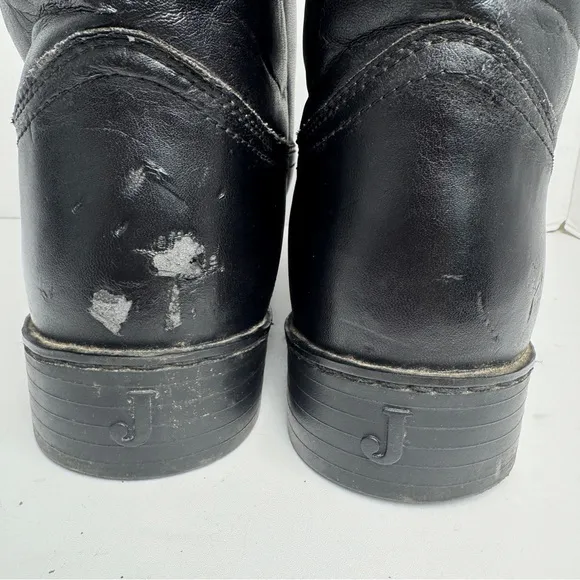 Justin Men’s Size 13EE Black Leather JB3000 Roper Western Workwear Cowboy Boots