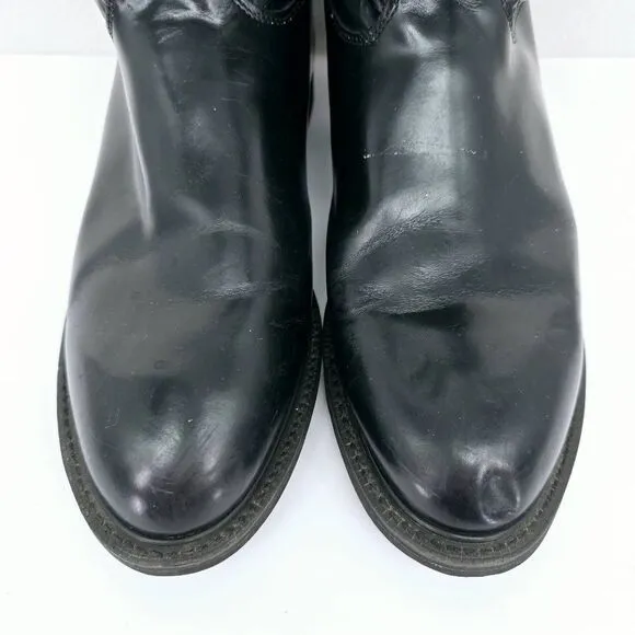 Justin Men's Western Cowboy Boots Black 13