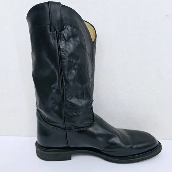 Justin Men's Western Cowboy Boots Black 13