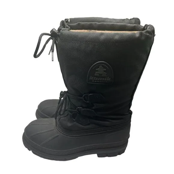 Kamik The Canuck Snow Boots Youth/Men's Size 6M (Women's 7.5) Black