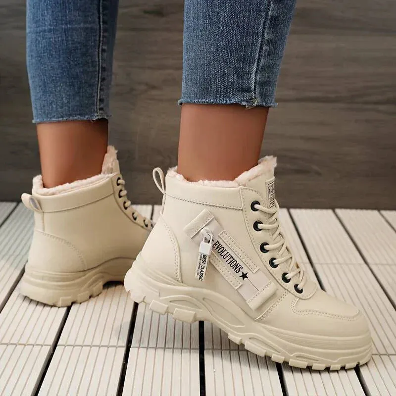 Karen - waterproof, plush women's winter boots on the inside
