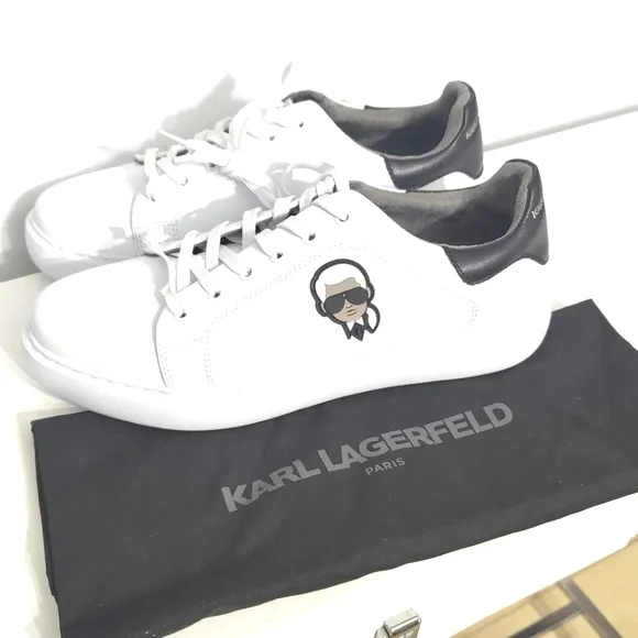 Karl Lagerfeld Paris White Shoes Size 1o.5With Dust Bags
