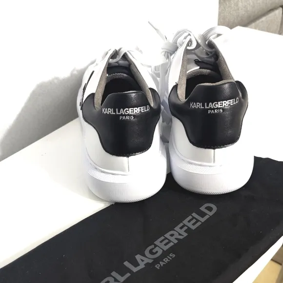 Karl Lagerfeld Paris White Shoes Size 1o.5With Dust Bags