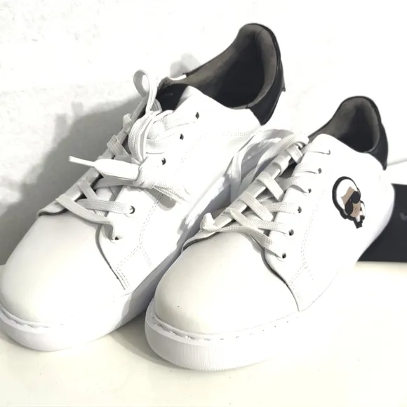 Karl Lagerfeld Paris White Shoes Size 1o.5With Dust Bags