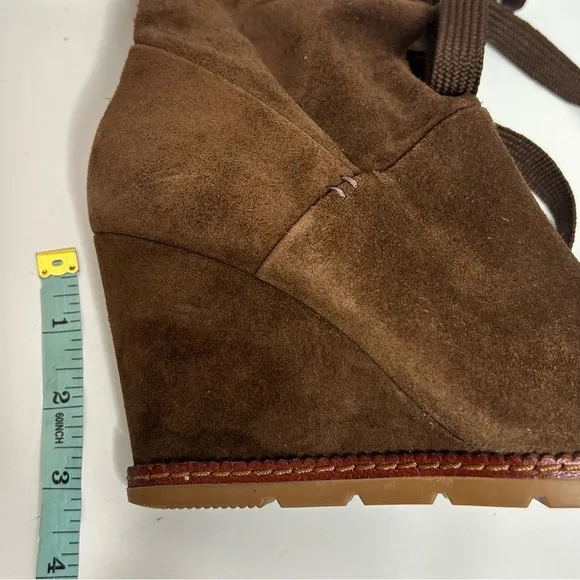 Kate Spade Brown Suede Wedge Ankle Boots