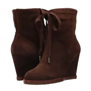 Kate Spade Brown Suede Wedge Ankle Boots