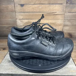 Keen Austin Mens Shoes Size 8.5 Black Leather Casual Walking Hiking Sneakers