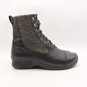 Keen Baby Bern Women's Size 7.5 Ankle Combat Boots Lace Up Black Leather Bootie