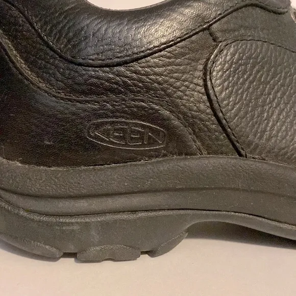 KEEN Men's Black Leather 1365-BKFG Walking Hiking Anti-Slip Shoes