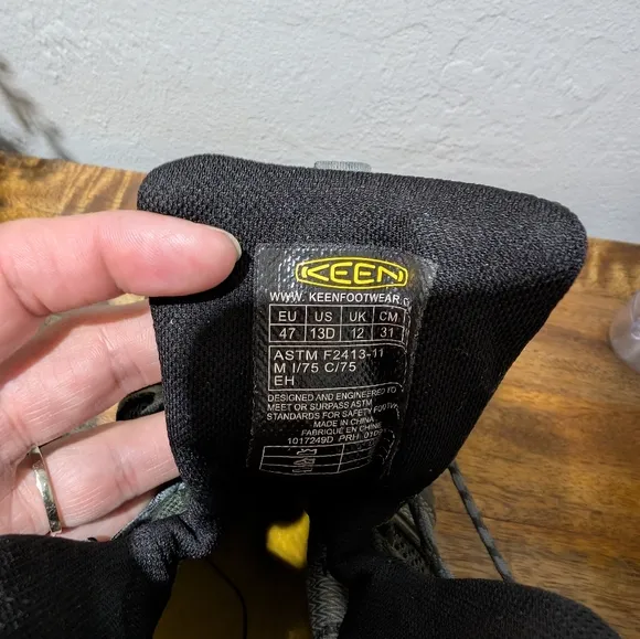 Keen Mens Flint Mid Steel Toe Boot Gray‎ Size 13D