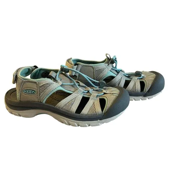 Keen Newport H2 Hiking Sandals Shoes Women Size 7 Baby Blue Gray Gorpcore