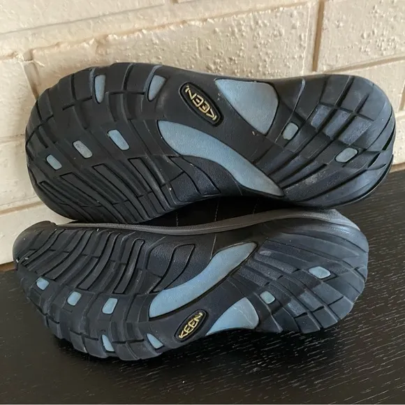 Keen Presidio Shoes Womens Size 7.5 Black Leather Trail Walking Hiking Sneakers