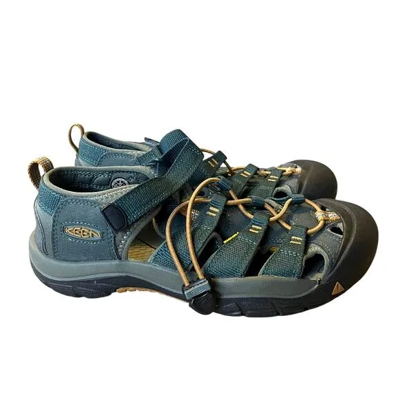 Keen Womans 5 Whisper Hiking Sandasl Canvas Water Shoes Forest Green Black