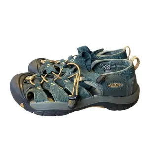 Keen Womans 5 Whisper Hiking Sandasl Canvas Water Shoes Forest Green Black