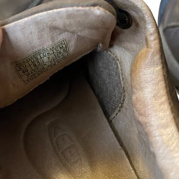 Keen Womans 9.5 Presido $150 Leather Hiking Boots Shoes Lace Up Sneakers Brown
