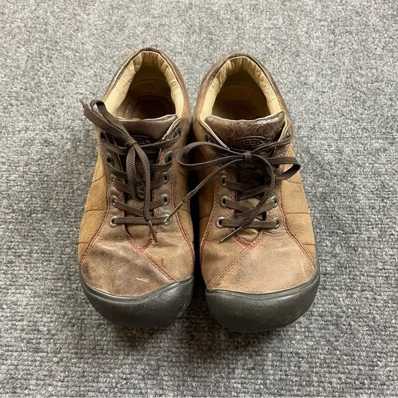 KEEN Women’s Presidio Brown Leather Hiking Shoes size: 8
