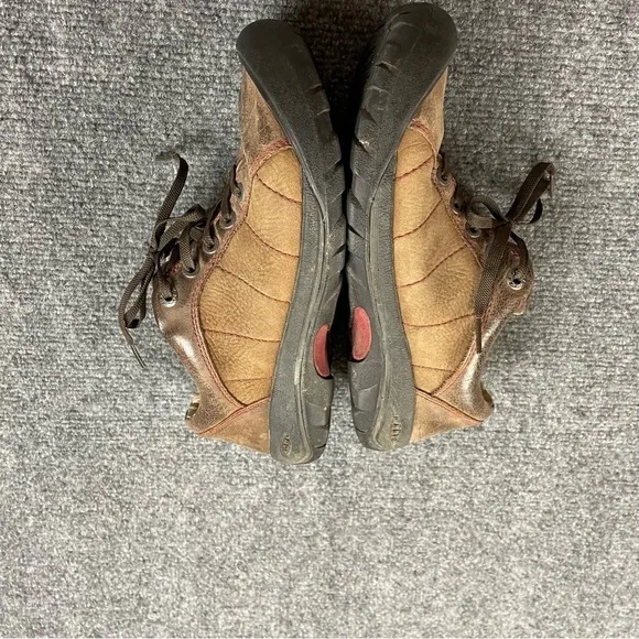 KEEN Women’s Presidio Brown Leather Hiking Shoes size: 8