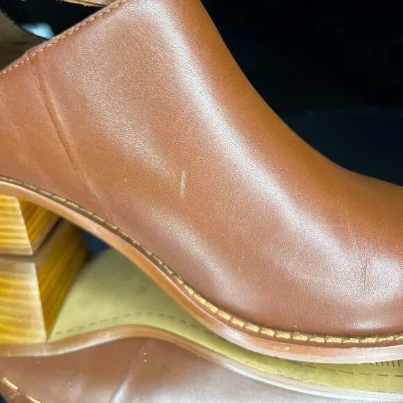 Kelsi Dagger Brooklyn Mahogany Kadeeja Leather Cutout Ankle Boot Brown Size: 8.5