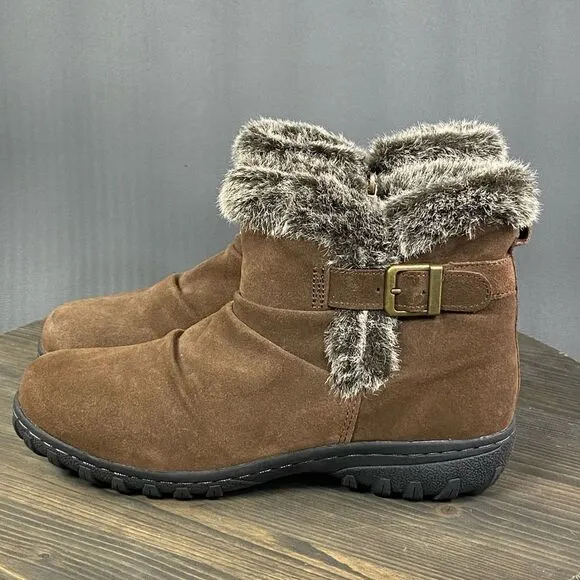 Khombu Lindsey All Weather Boots, Brown Suede womens size 9 new without box