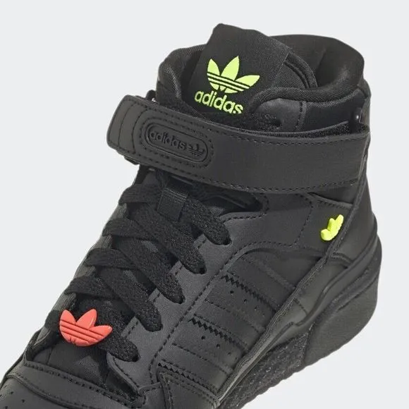 KID'S Adidas Originals Forum Mid Triple Black Trefoil Pins GY9237