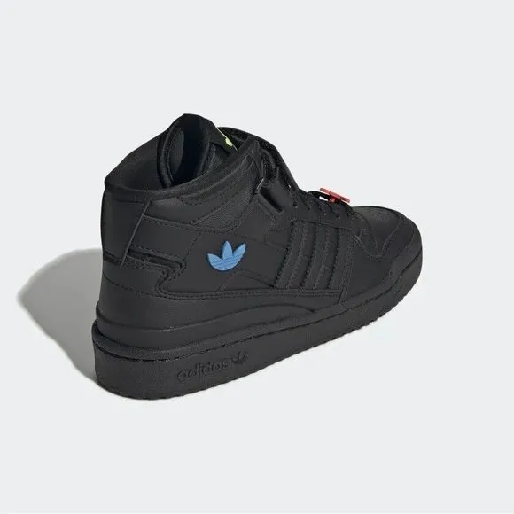 KID'S Adidas Originals Forum Mid Triple Black Trefoil Pins GY9237