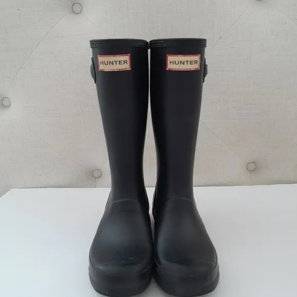 Kids black Hunter boots