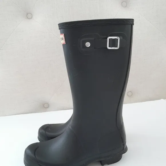 Kids black Hunter boots