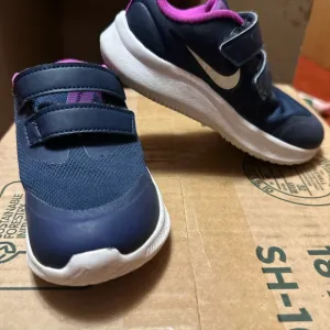 Kids Navy and Pink Nike Shoes
