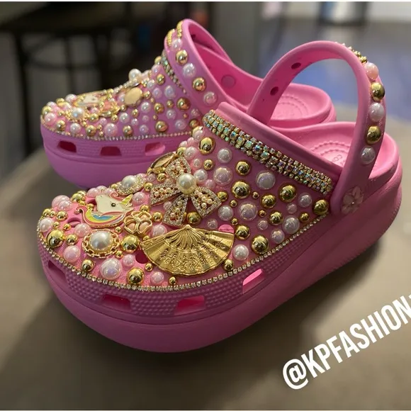 Kids Pink Embellished Shoes