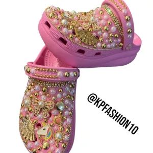 Kids Pink Embellished Shoes