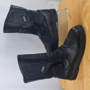 Kochmann Sympatex black leather motorcycle riding boots. Size 5.5 made in E.u