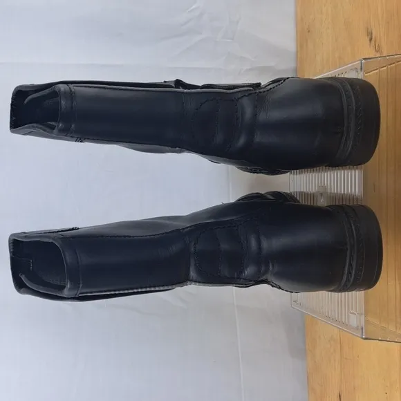 Kochmann Sympatex black leather motorcycle riding boots. Size 5.5 made in E.u