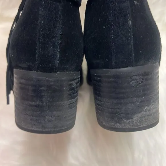 Koolaburra by UGG Women's Kenz Black Suede Tassel Ankle Boots, Size 9 Bin 10