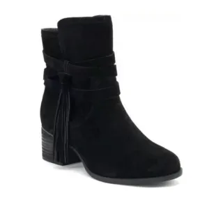 Koolaburra by UGG Women's Kenz Black Suede Tassel Ankle Boots, Size 9 Bin 10