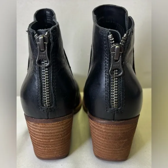Kork Ease Black Chandra Ankle Leather Boots Size 6.5 M