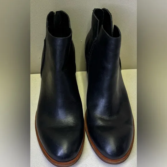 Kork Ease Black Chandra Ankle Leather Boots Size 6.5 M