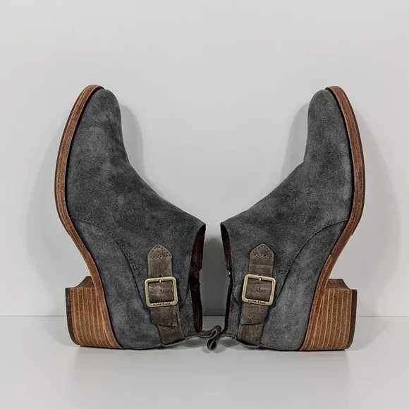 Kork Ease Gray Suede Ankle Boots Women's 6.5