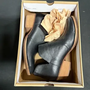 Kork-Ease Skye Black Leather Ankle Boots 7.5