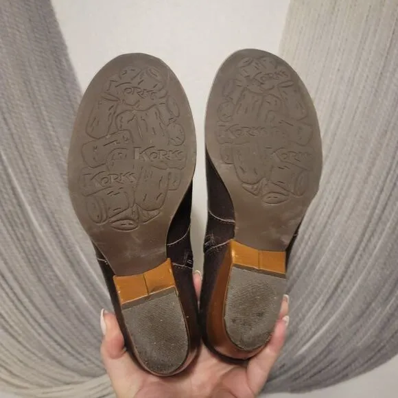 Korks by Kork-Ease &quot;Nanda&quot; Brown Leather Ankle Boots Sz 7