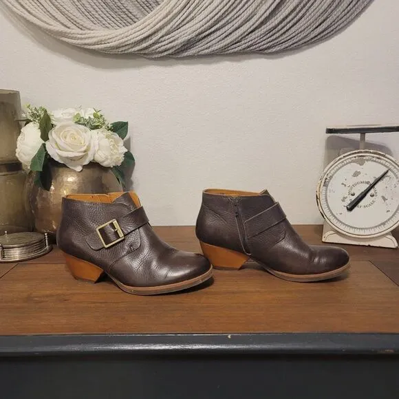 Korks by Kork-Ease &quot;Nanda&quot; Brown Leather Ankle Boots Sz 7