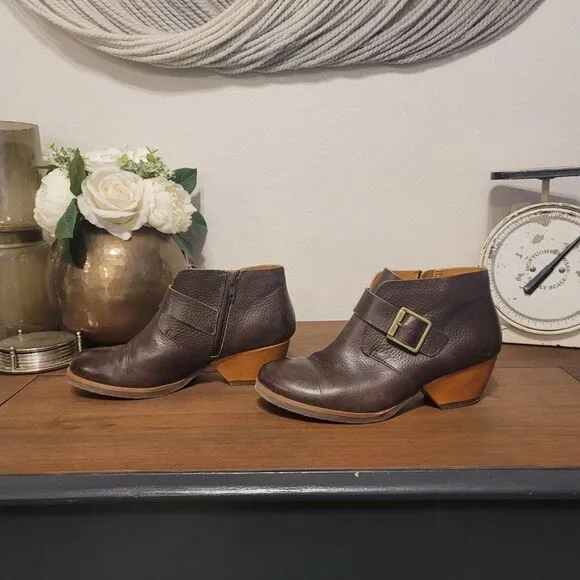 Korks by Kork-Ease &quot;Nanda&quot; Brown Leather Ankle Boots Sz 7
